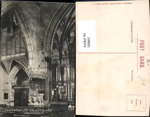 599801,Cheltenham All Saints Church Interior Great Britain