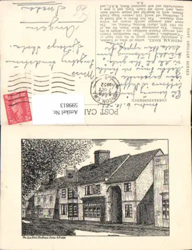 599813,Künstler Ak The Sun Hotel Dedham Essex Great Britain