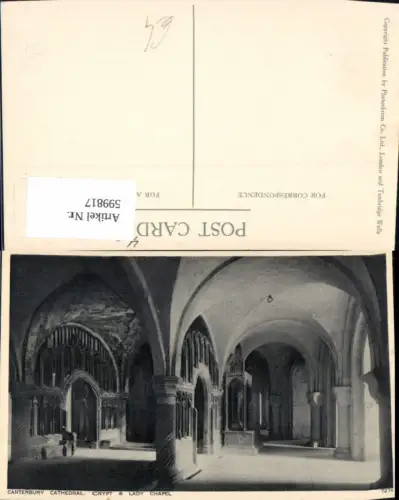 599817,Canterbury Cathedral Crypt and Lady Chapel Great Britain