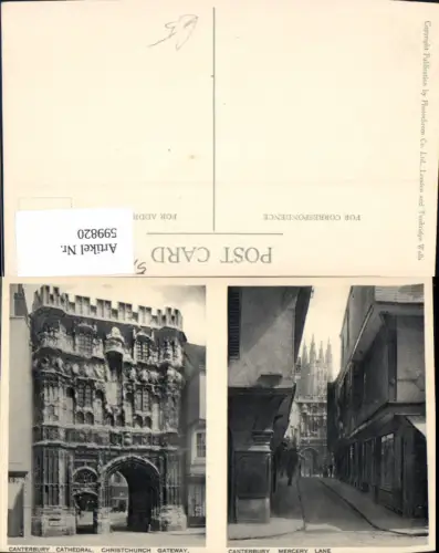 599820,Mehrbild Ak Canterbury Cathedral Christchurch Gateway Mercery Lane Great Britain