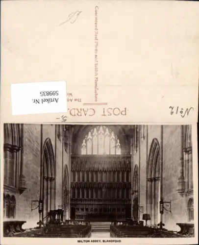 599835,Blandford Milton Abbey Kirche Innen Great Britain