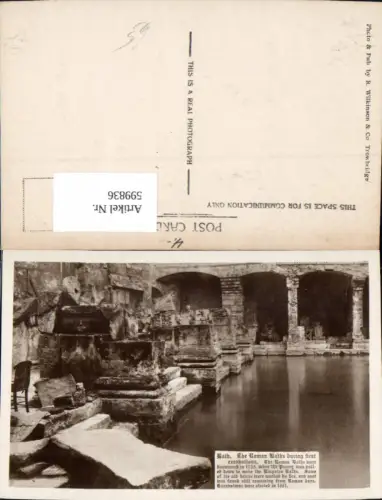 599836,Bath The Roman Baths during first excabatons Ruine Römisches Bad Great Britain