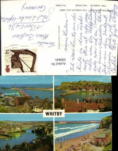 599845,Mehrbild Ak Whitby The Harbour The Sands Great Britain