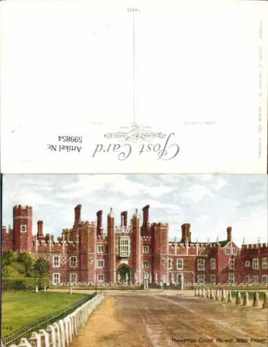599854,Künstler Ak London Hampton Court Palace West Front Great Britain