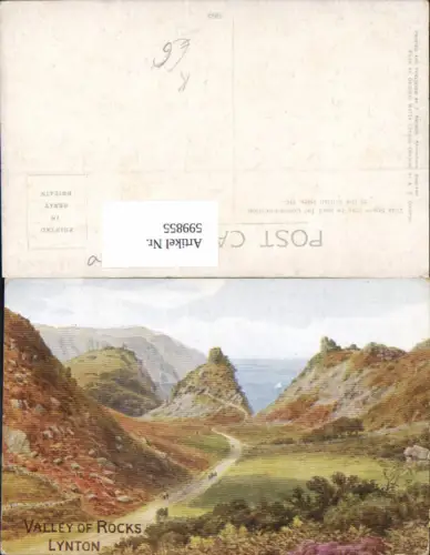 599855,Künstler Ak Valley of Rocks Lynton Great Britain