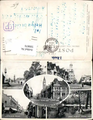 599870,Mehrbild Ak Middlesbrough Linthorpe Road Lake Albert Park Great Britain