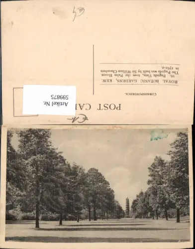 599875,London Kew Royal Botanic Gardens Pagoda Vista Great Britain
