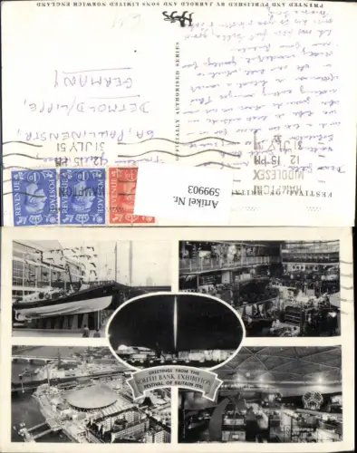 599903,Mehrbild Ak London South Bank Exhibition Schiffe Great Britain
