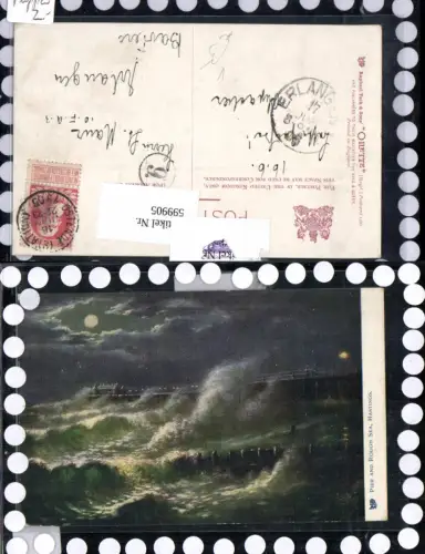 599905,Künstler Ak Hastings Pier and Rough Sea Great Britain pub Raphael Tuck Sons 1490