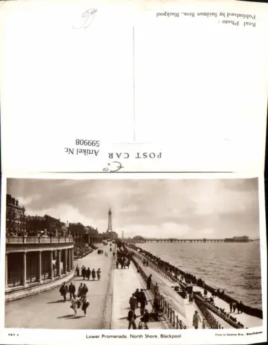 599908,Foto Ak Blackpool North Shore Lower Promenade Great Britain