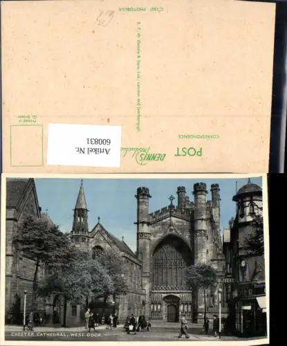600831,Chester Cathedral West-Door Kathedrale Great Britain