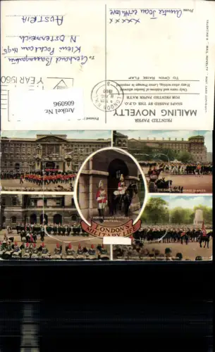 606096,Leporello 12 Bilder London Military Life Changing Guard Great Britain