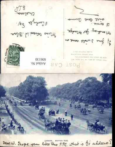 606130,London Rotten Row Kutschen Great Britain
