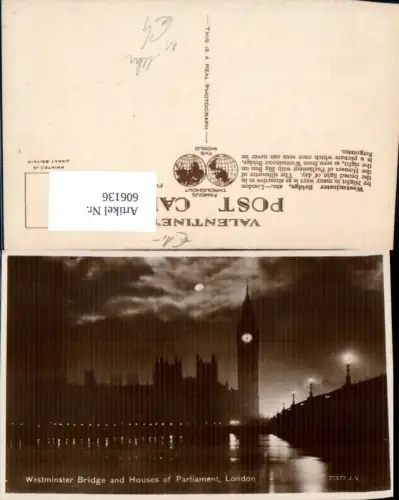 606136,London Westminster Bridge by Night Big Ben Houses of Parliament Uhr Great Britain