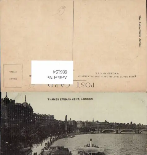 606154,London Thames Embankment Schiff Dampfer Great Britain