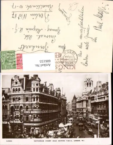 606155,Foto Ak London Tottenham Court Road showing Y.M.C.A. Great Britain
