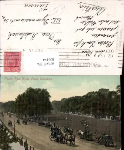606174,London Rotten Row Hyde Park Kutschen Great Britain
