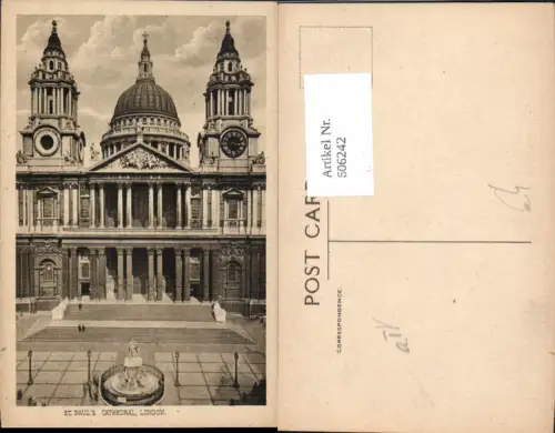 606242,London St Paul Cathedral Kathedrale Great Britain