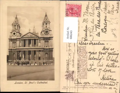 606243,London St Paul Cathedral Kathedrale Great Britain pub Raphael Tuck Sons 2451