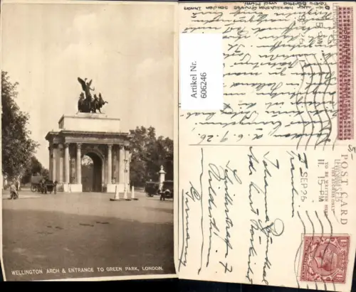 606246,London Wellington Arch Entrance to Green Park Great Britain