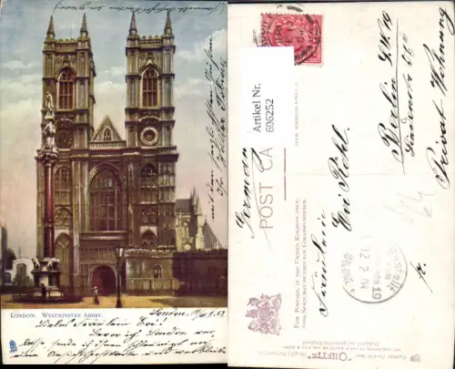 606252,Künstler Ak London Westminster Abbey Great Britain pub Raphael Tuck Sons 770