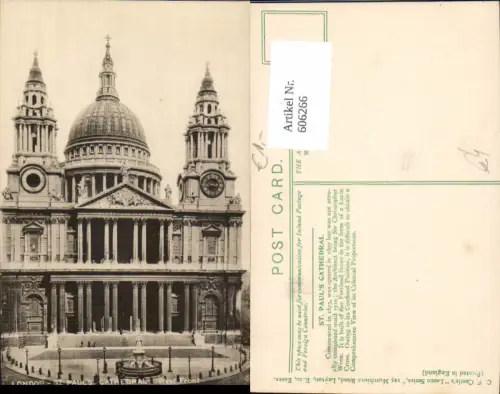 606266,London St Pauls Cathedral West Front Kathedrale Great Britain