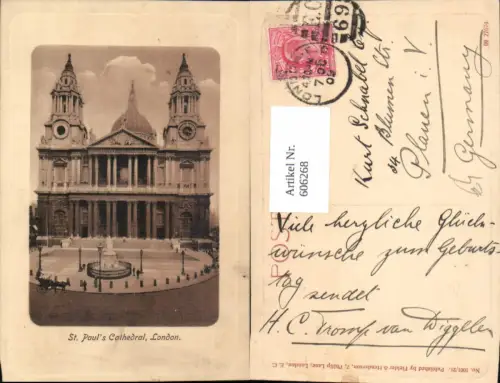 606268,London St Pauls Cathedral West Front Kathedrale Great Britain