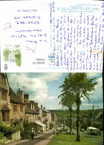 618482,Burford Cotswolds High Street and War Memorial Great Britain