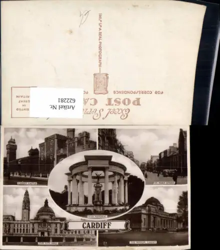 622281,Mehrbild Ak Cardiff War Memorial The City Hall United Kingdom