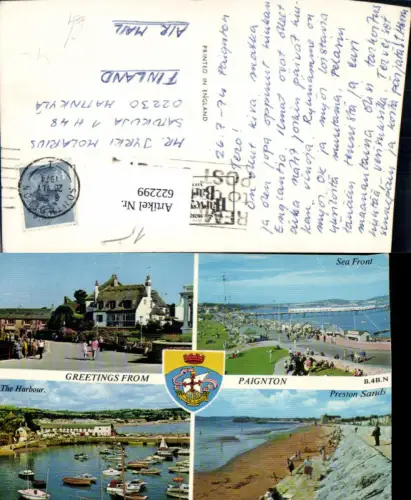 622299,Mehrbild Ak Paignton The Harbour Preston Sands Sea Front United Kingdom