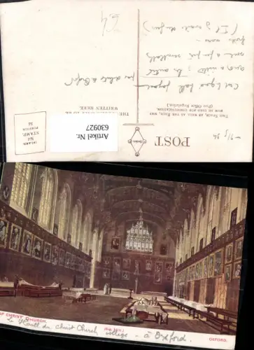 630927,Künstler Ak Oxford Hall of Christ Church Great Britain