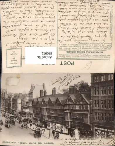 630932,London Old Houses Staple Inn Holborn Great Britain
