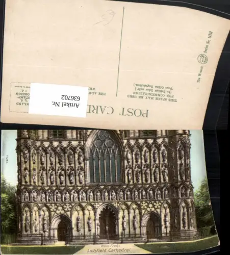 636702,Lichfield Cathedral West front Kathedrale Great Britain