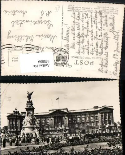 655609,Foto Ak London Victoria Memorial and Buckingham Palace