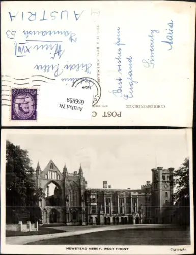 656899,Newstead Abbey West Front Newstead Village