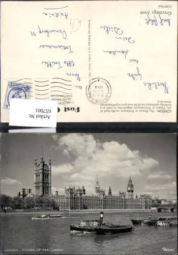 657001,London The Houses of Parliament on the bank of the Thames at Westminster