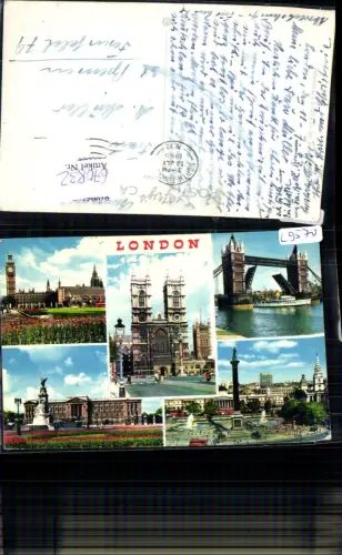 670832,Mehrbild Ak London Tower Bridge Westminster Abbey England