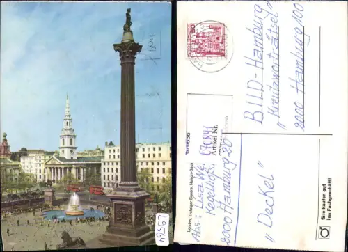 670841,London Trafalgar Square Nelson-Säule England