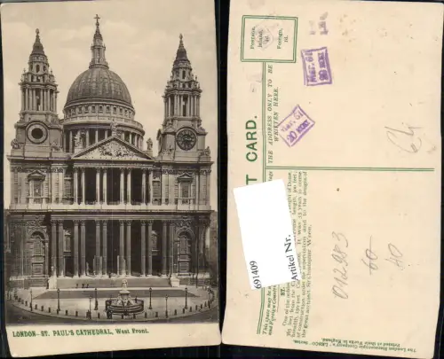 691409 England London St. Pauls Cathedral West Front