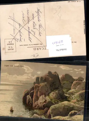 691417 Künstler AK Karl Paul Themistokles von Eckenbrecher Logan Rock Land`s End Treen in Cornwall