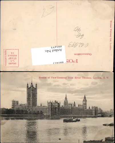 691422 England Houses of Parliament River Thames Dampfer Schiff