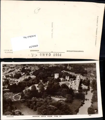 696659 Warwick Castle from the Air Luftbild