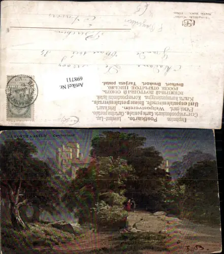 698711 Künstler AK F. Bayerlein Naworth Castle Cumberland