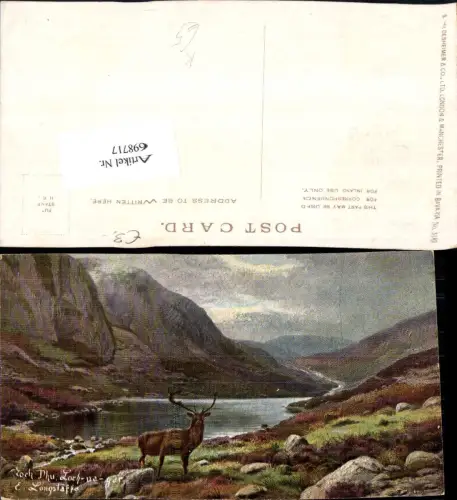 698717 Künstler AK Edgar Longstaffe Loch Phu Loch gar Hirsch Wild Tier
