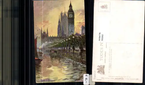 705992 Künstler AK London Th Houses of Parliament pub Raphael Tuck Sons 7278