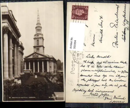 705994 London St Martin-in-the-Field Kirche Doppeldeckerbus Bus
