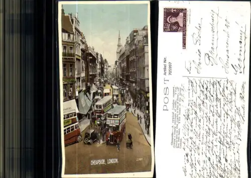 705997 London Cheapside Doppeldeckerbus Bus