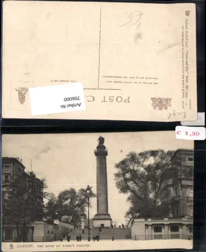 706000 London The Duke of York Column pub Raphael Tuck Sons 2000