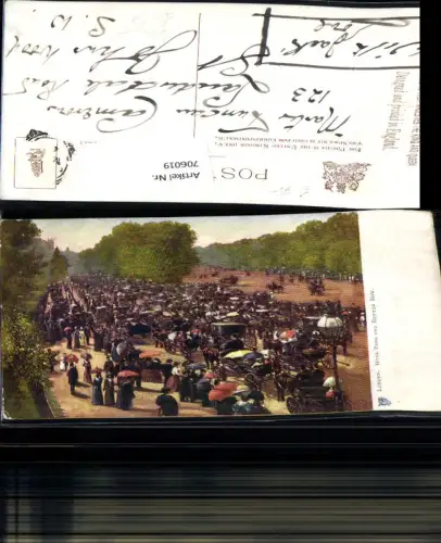 706019 Künstler AK London Hyde Park and Rotton Row Kutschen pub Raphael Tuck Sons 1450