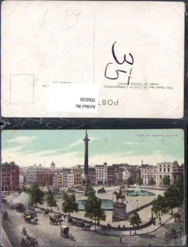 706030 London Trafalgar Square Kutschen Brunnnen